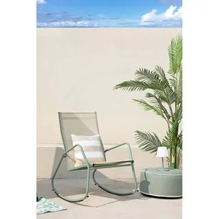 Rocking Chair de Jardin Brody – Vert Kaki & Beige