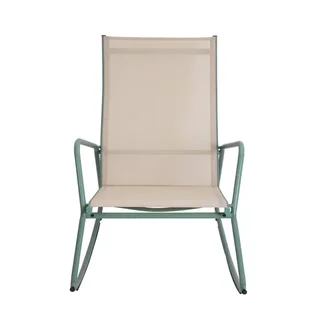 Rocking Chair de Jardin Brody – Vert Kaki & Beige