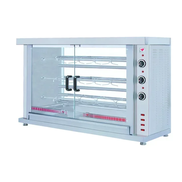 Professional Electric Rotisserie with 3 Rotating Spits