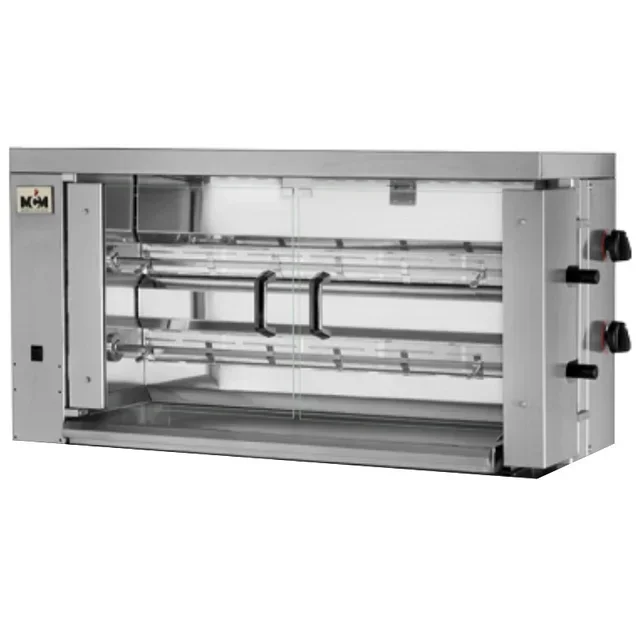 Rôtissoire Électrique Double Broche - Capacité 12 Poulets