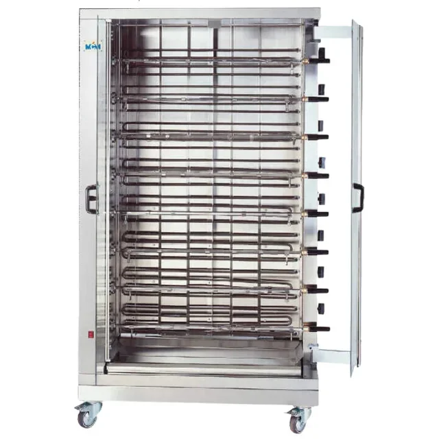 Rôtissoire Électrique Professionnelle 8 Broches - Capacité 48 Poulets