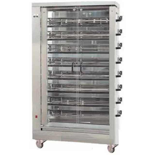 Rôtissoire Professionnelle 8 Broches - Capacité 48 Poulets