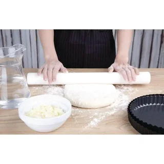 Holz Nudelholz 46 cm für Teig Tarte Pizza Backen