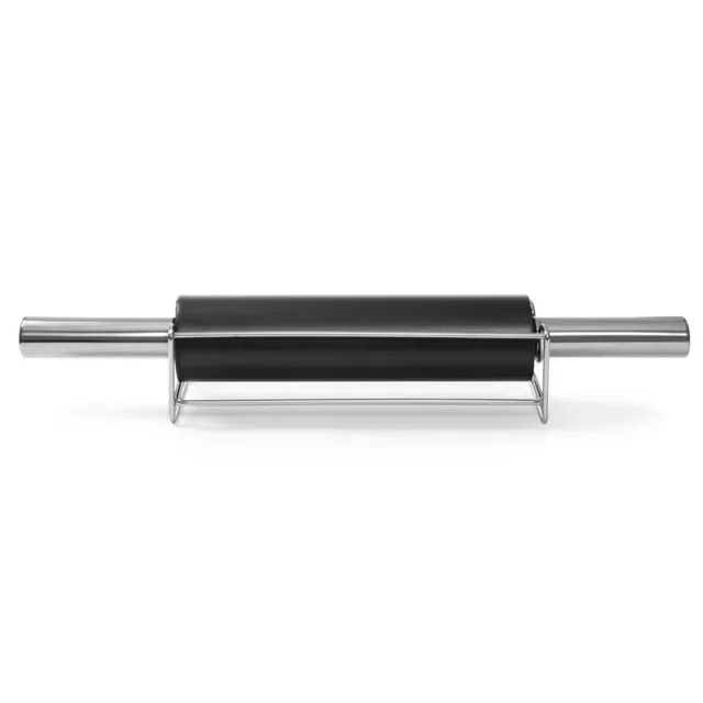 Stainless Steel Rolling Pin with Chrome Stand