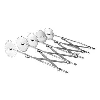 Set of 5 Fluted Pastry Wheels for Dough Cutting