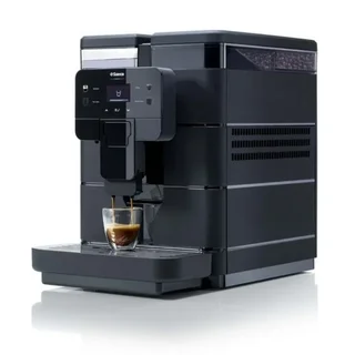 Royal Black Coffee Machine - Elegant Model for Espresso and Hot Beverages