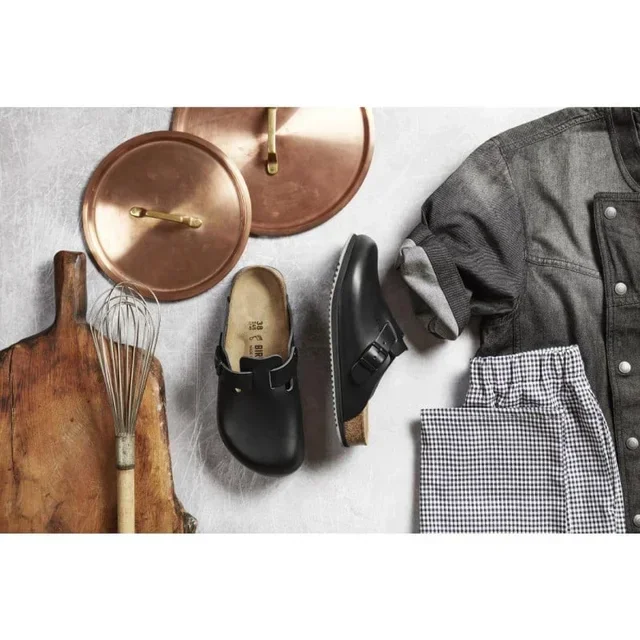 Boston Birkenstock Schwarze Clogs - Größe 43