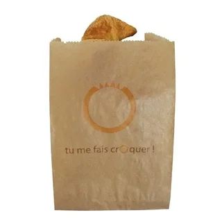 Bolsa para Postre "Tu Me Fais Croquer" 120x50 mm - Ecológica - Pack de 1000
