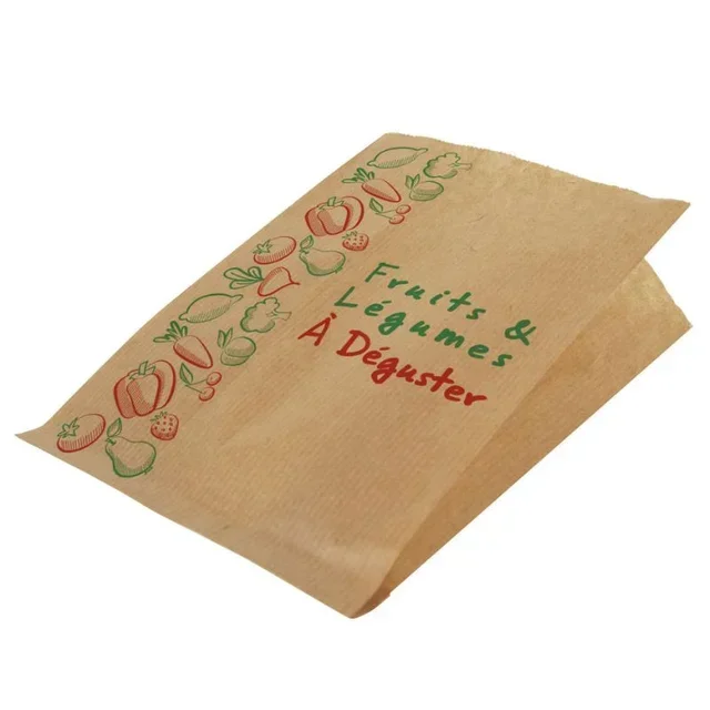 Saco de Papel Kraft Alimentar 3 kg para Frutas e Legumes - Pack de 1000 Unidades