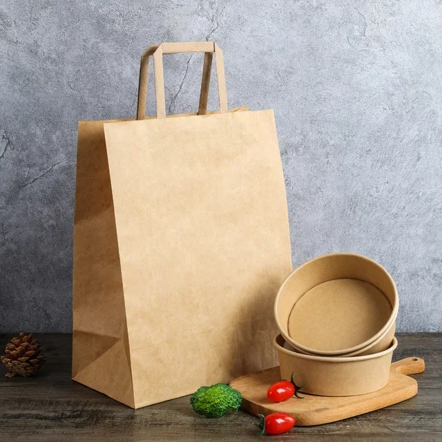 Bolsa de Papel Kraft 26x14x33 cm - Paquete de 250 unidades