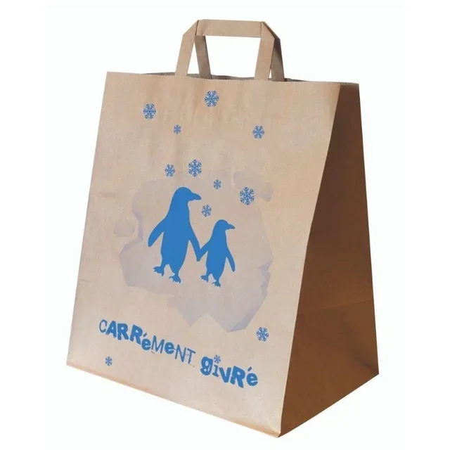 Sac Cabas Thermique Kraft Naturel 320x160mm - Pack 150 unités