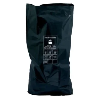 Saco de Lixo Reforçado 50 Litros - Lote de 5 Sacos Ultra-Resistentes para Trabalhos Pesados