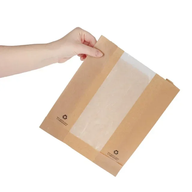 Bolsas de Papel Kraft con Ventana Transparente - Pack 1000 unidades