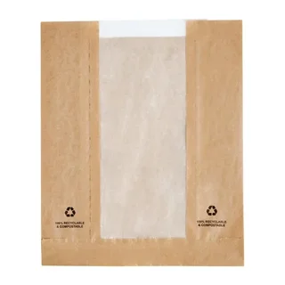 Bolsas de Papel Kraft con Ventana Transparente - Pack 1000 unidades