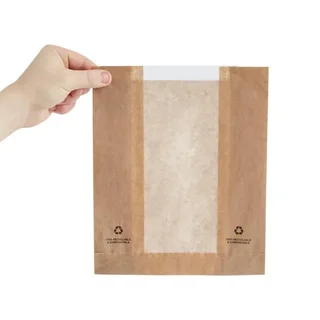 Bolsas de Papel Kraft con Ventana Transparente - Pack 1000 unidades