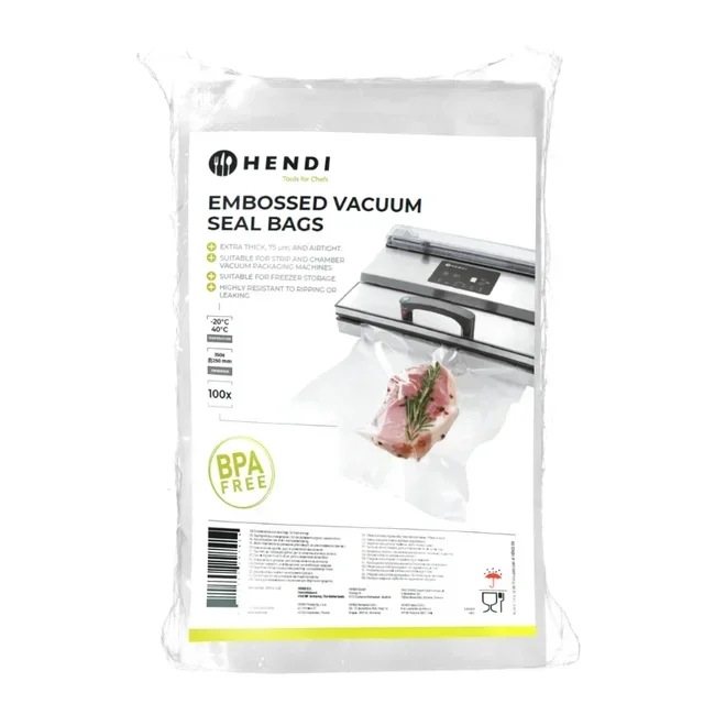 Vacuum Sealer Bags Embossed 15x25 cm - 100 Pieces
