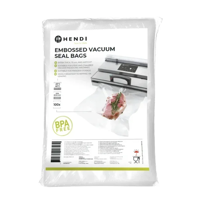Embossed Vacuum Sealer Bags 300x400 mm - Pack of 100 Units