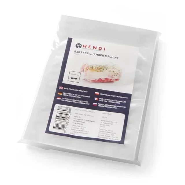 Smooth Vacuum Bags 200x140 mm Compatible with Packaging Machine - Pack of 100