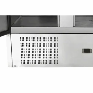 Professionelle Gekühlte Salattheke 3 Türen 368 Liter mit 4 Gastronorm GN 1/1 Behältern