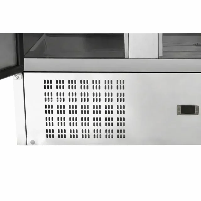 Professionelle Gekühlte Salattheke 3 Türen 368 Liter mit 4 Gastronorm GN 1/1 Behältern