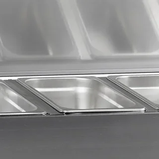 Countertop Saladette with Stainless Steel Lid - Static - 7 GN 1/4