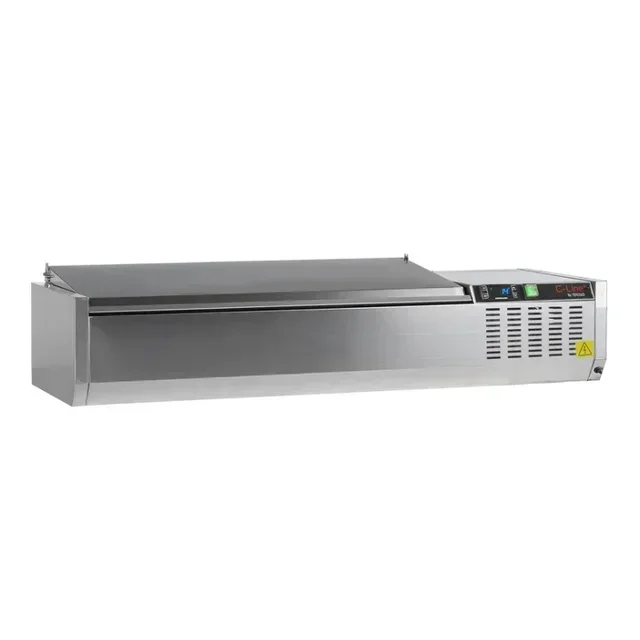 Saladette da Banco con Coperchio in Acciaio Inox - Statica - 7 GN 1/4