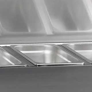 Countertop Saladette with Stainless Steel Lid - Static - 4 GN 1/3