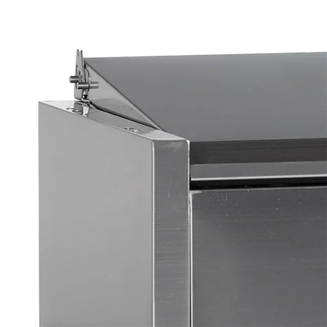 Banco Saladette Refrigerato 8 Vaschette GN 1/4 - Coperchio in Acciaio Inox - Raffreddamento Statico