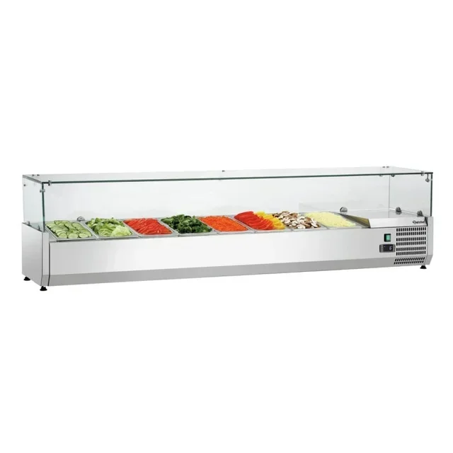 Saladette da Banco 8 Bacinelle GN 1/3 - Unità Refrigerata da Appoggio