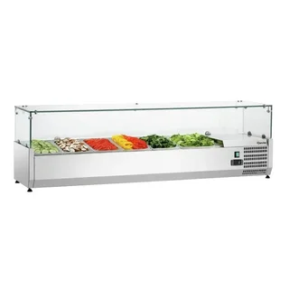 Saladette de Table 5 Bacs GN 1/3 et 1 Bac GN 1/2 - Vitrine Réfrigérée à Poser