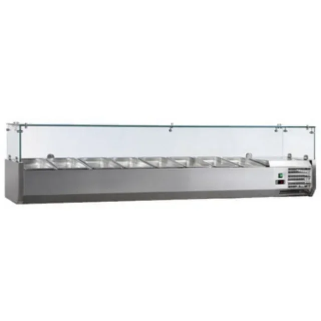 Saladette Refrigerada Profesional 8 Cubetas GN 1/3 - Acero Inoxidable