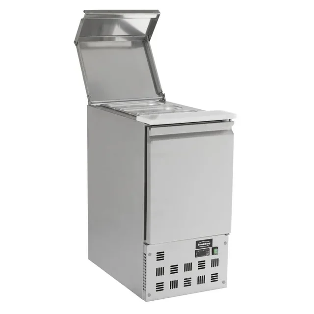 Saladette Refrigerata 1 Porta 109 Litri con 3 Bacinelle Gastronorm 1/1