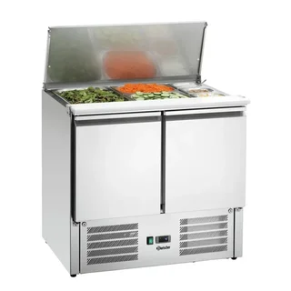 Saladette Refrigerada 2 Portas - 2 Cubas GN 1/1 + 3 Cubas GN 1/6 - Balcão de Saladas