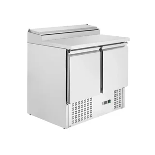 Refrigerated Saladette 2 Doors Sliding Top 5 Gastronorm 1/6 Pans Refurbished