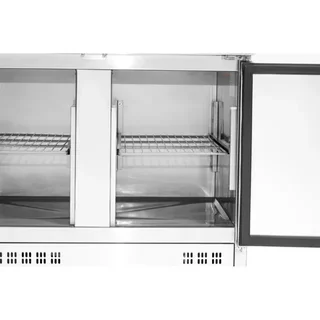 Refrigerated Saladette 2 Doors Sliding Top 5 Gastronorm 1/6 Pans Refurbished
