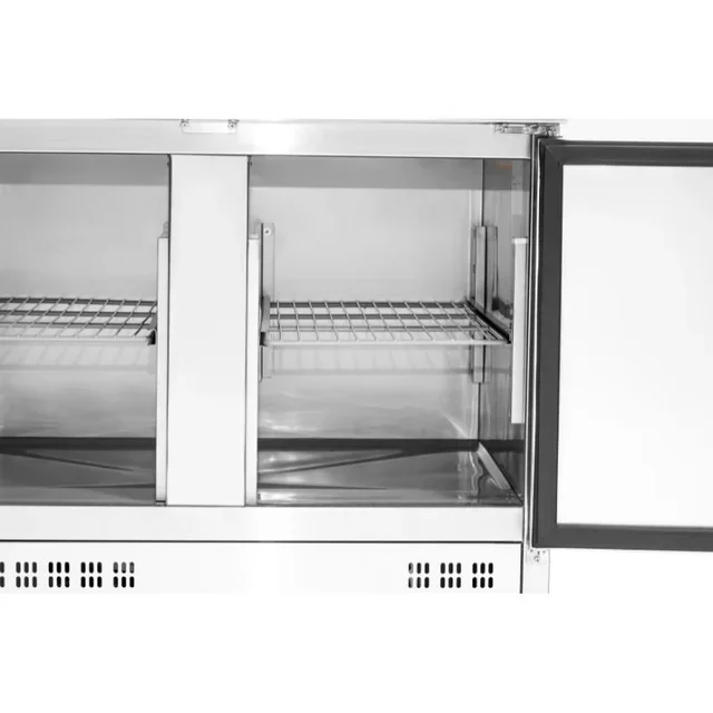 Refrigerated Saladette 2 Doors Sliding Top 5 Gastronorm 1/6 Pans Refurbished
