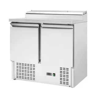 Refrigerated Saladette 2 Doors Sliding Top 5 Gastronorm 1/6 Pans Refurbished