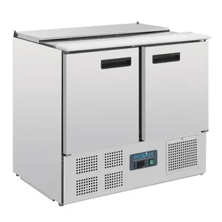 Saladette Refrigerada 240L - 2 Cubas GN 1/1 + 2 Cubas GN 1/4 - Com Tampa de Vidro