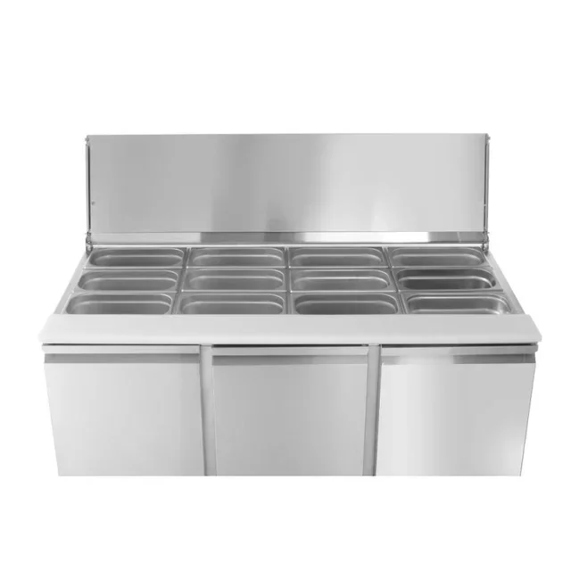 Saladette Refrigerada 3 Portas - Capacidade 380 Litros - 4 Cubas Gastronorm GN 1/1