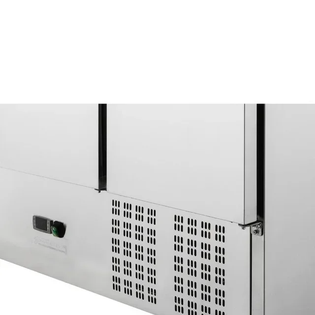 Refrigerated Saladette 3 Doors - Sliding Cover - 4 Gastronorm 1/1 Pans - Refurbished Used