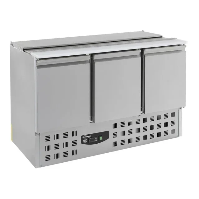 Saladette Refrigerada 368L 3 Portas - 4 Cubas GN 1/1 - Profundidade Padrão