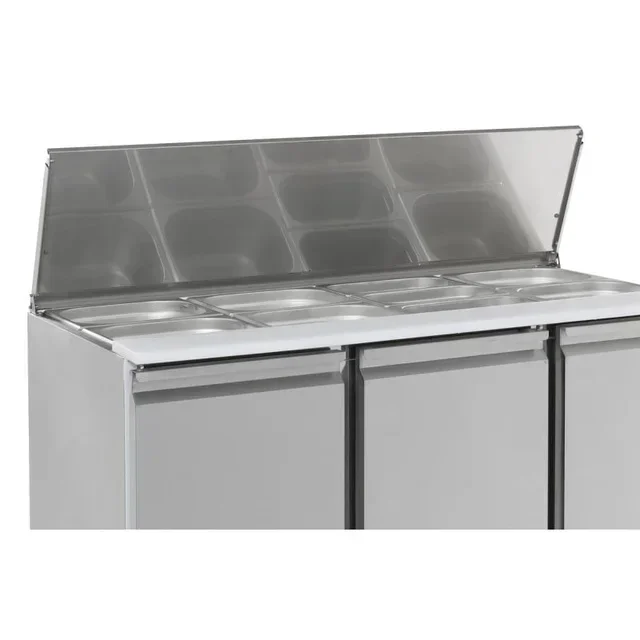 Refrigerated Saladette 368L 3 Doors - 4 GN 1/1 Pans - Standard Depth