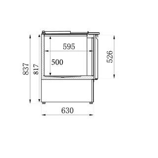 Refrigerated Saladette 368L 3 Doors - 4 GN 1/1 Pans - Standard Depth