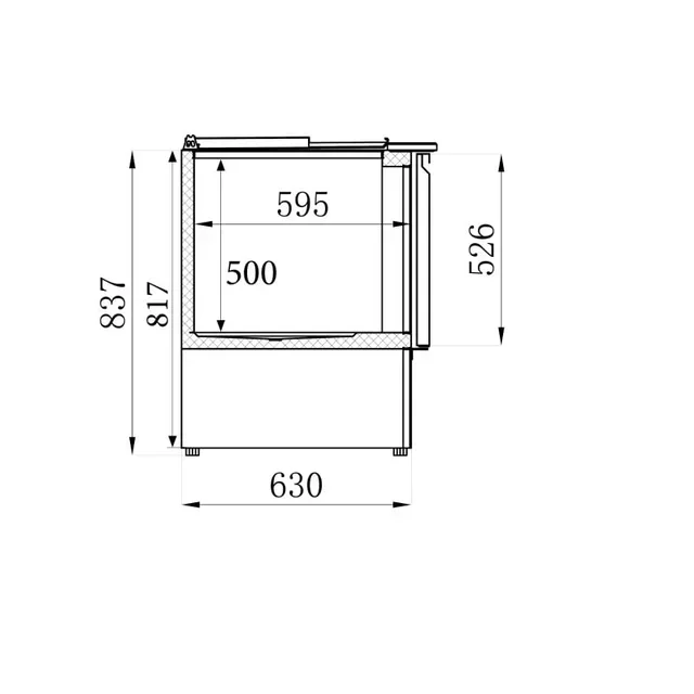 Refrigerated Saladette 368L 3 Doors - 4 GN 1/1 Pans - Standard Depth