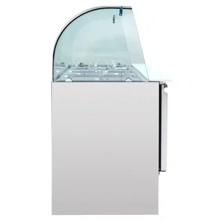 Refrigerated Saladette 4 GN 1/1 Pans - 3 Glass Doors