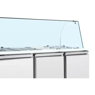 Refrigerated Saladette 4 GN 1/1 Pans - 3 Glass Doors