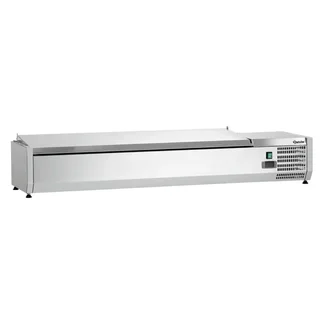 Saladette Refrigerada de Balcão em Aço Inoxidável - 5 Cubas GN 1/3 e 1 Cuba GN 1/2
