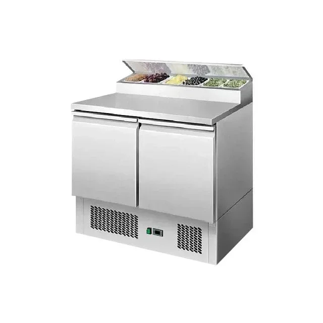 Saladette Refrigerada 5 Cubas GN 1/6 com Porta Dupla - Compacta