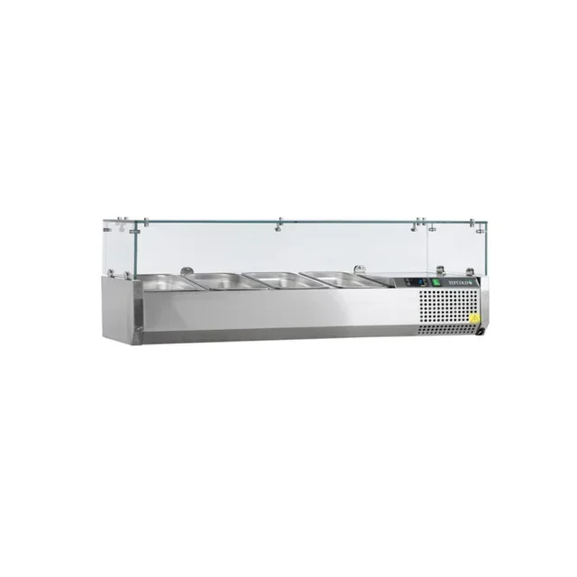 Saladette da Banco - Refrigerazione Statica - 5 Bacinelle GN 1/4 - Capacità 32 Litri