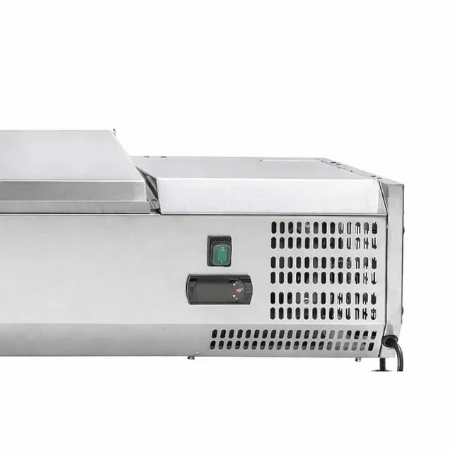 Ensaladera Refrigerada de Mostrador con Tapa de Acero Inoxidable - 5 Cubetas GN 1/4